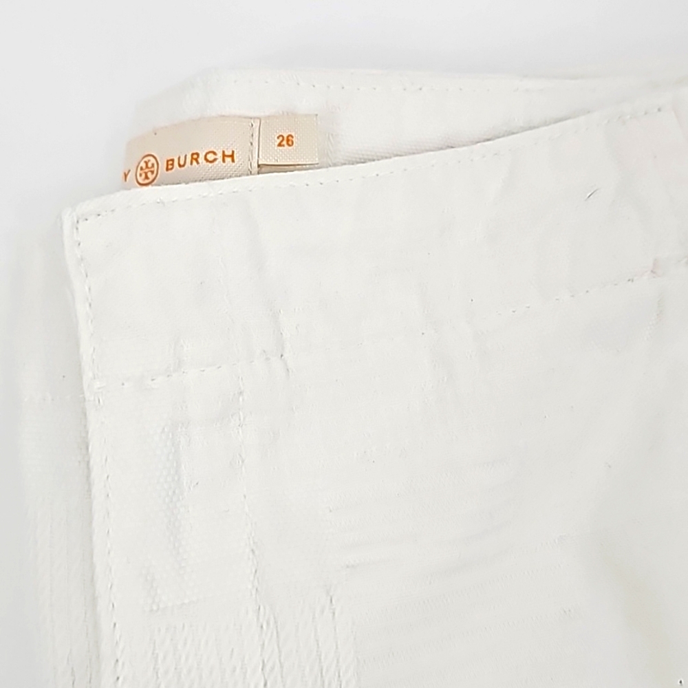Tory Burch Textured Wide Leg Crop Pants